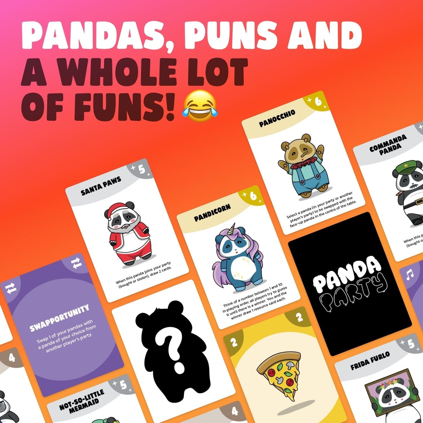 Panda Party Game + Halloween Booster Bundle of Four